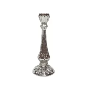 CANDELABRO DE VIDRIO PLATA